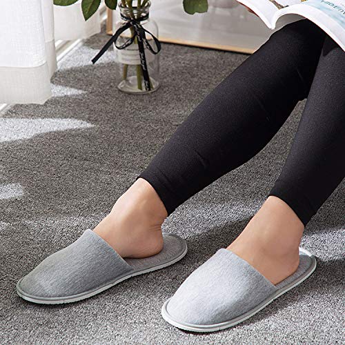 Rocutus 2 Pair Disposable Slippers Disposable Slippers Bulk Guest Slippers Travel Portable Polyester-cotton Slippers Home Interior Slippers Hotel Special Anti-skid Shoes Cotton Trailer - Image 2
